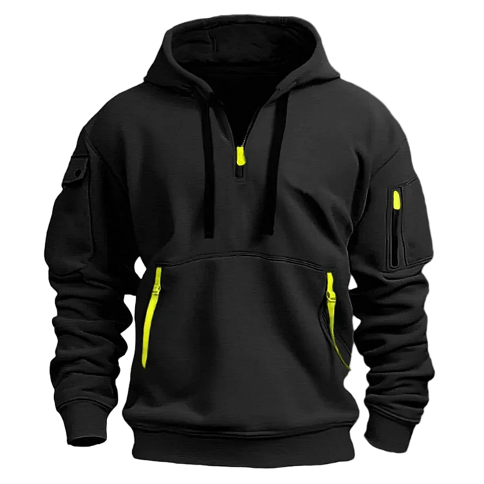 SaneShoppe-Windproof Hooded Zippered Jacket for Men, S-4XL, Spring/Autumn Casual Patchwork Cardigan