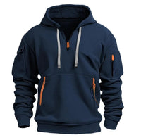 SaneShoppe-Windproof Hooded Zippered Jacket for Men, S-4XL, Spring/Autumn Casual Patchwork Cardigan