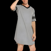 SaneShoppe - Men's Loungewear: Summer T-shirt, Striped Sleep Dress, Bathrobe.