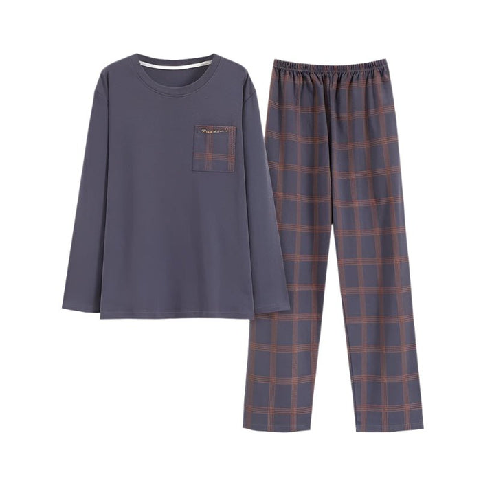 SaneShoppe - Men's Plus Size Cotton Pajama Set for Ultimate Comfort