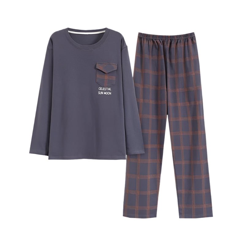 SaneShoppe - Men's Plus Size Cotton Pajama Set for Ultimate Comfort