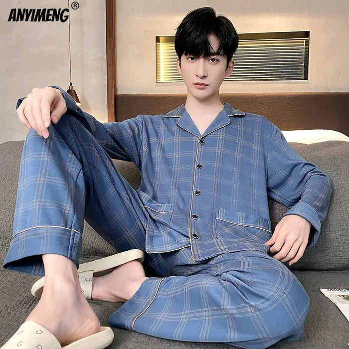 SaneShoppe - Men's Soft Poly Cotton Pyjamas in Big Sizes L - 4XL