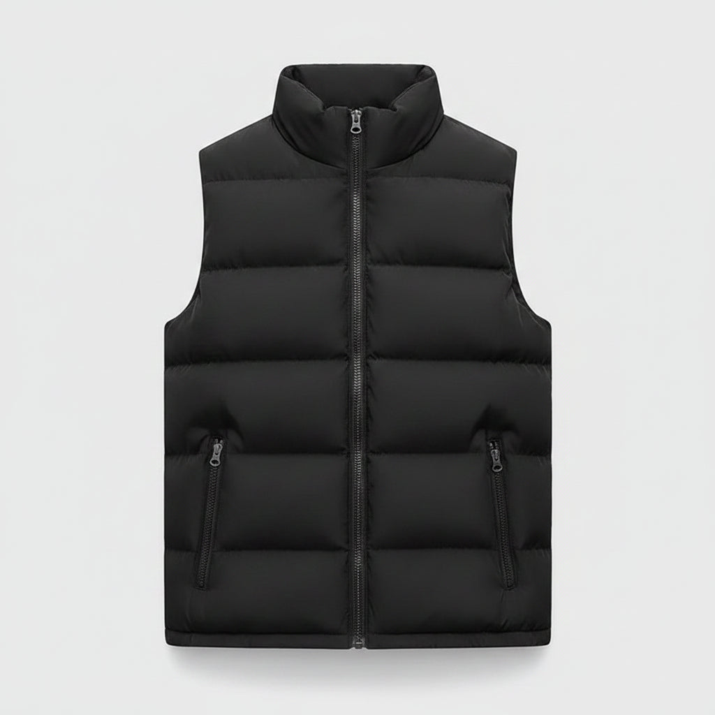 SaneShoppe - Mens Vest Jacket Warm Sleeveless Jackets Winter Waterproof Zipper Coat Autumn Stand - up Collar Casual Waistcoat Brand Clothing