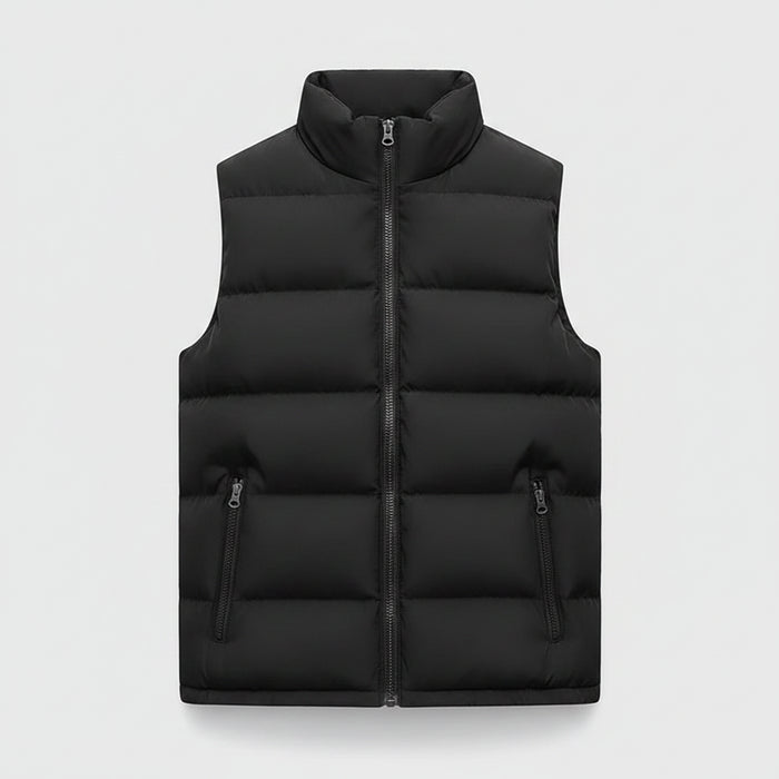 SaneShoppe - Mens Vest Jacket Warm Sleeveless Jackets Winter Waterproof Zipper Coat Autumn Stand - up Collar Casual Waistcoat Brand Clothing