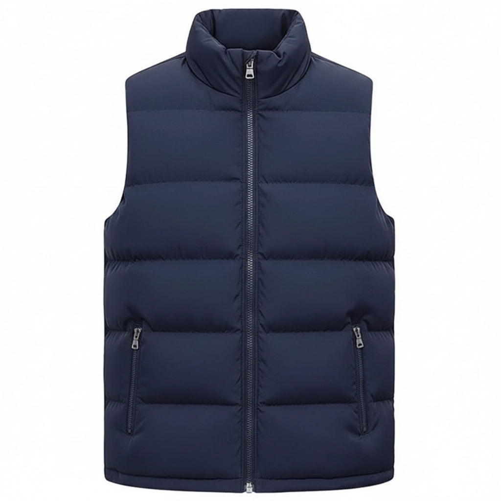SaneShoppe - Mens Vest Jacket Warm Sleeveless Jackets Winter Waterproof Zipper Coat Autumn Stand - up Collar Casual Waistcoat Brand Clothing