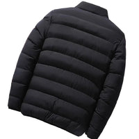 SaneShoppe - Mens Winter Jackets Fashion Casual Windbreaker Stand Collar Thermal Coat Outwear Oversized Outdoor Camping Jacket Male Clothes