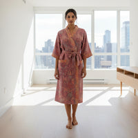 SaneShoppe - Cotton Kimono Robes for Couples - Absorbent & Quick Drying