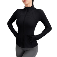 SaneShoppe - Yoga Long - Sleeved Top Jacket Slim Sports Running Fitness Coat.