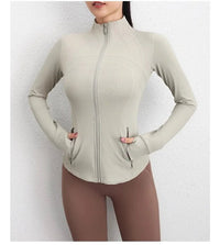 SaneShoppe - Yoga Long - Sleeved Top Jacket Slim Sports Running Fitness Coat.