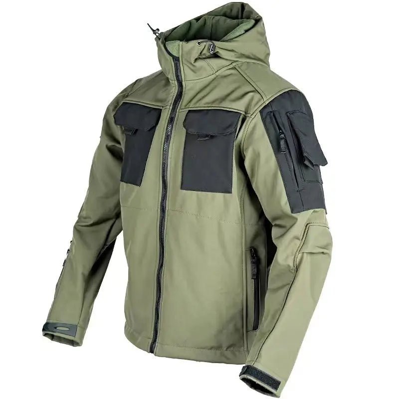 SaneShoppe - Ohsisa 2025 Men Autumn Winter Outdoor Climbing Warm Coat Fleece Lined Thickened Long Sleeve Zipper Soft Stand Collar Jacket