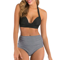 SaneShoppe Plus Size Push Up Bikini Halter Swimsuit - XXL Size