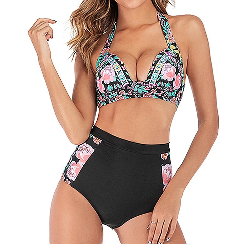 SaneShoppe - Plus Size Push Up Bikini Halter Swimsuit - XXL Size