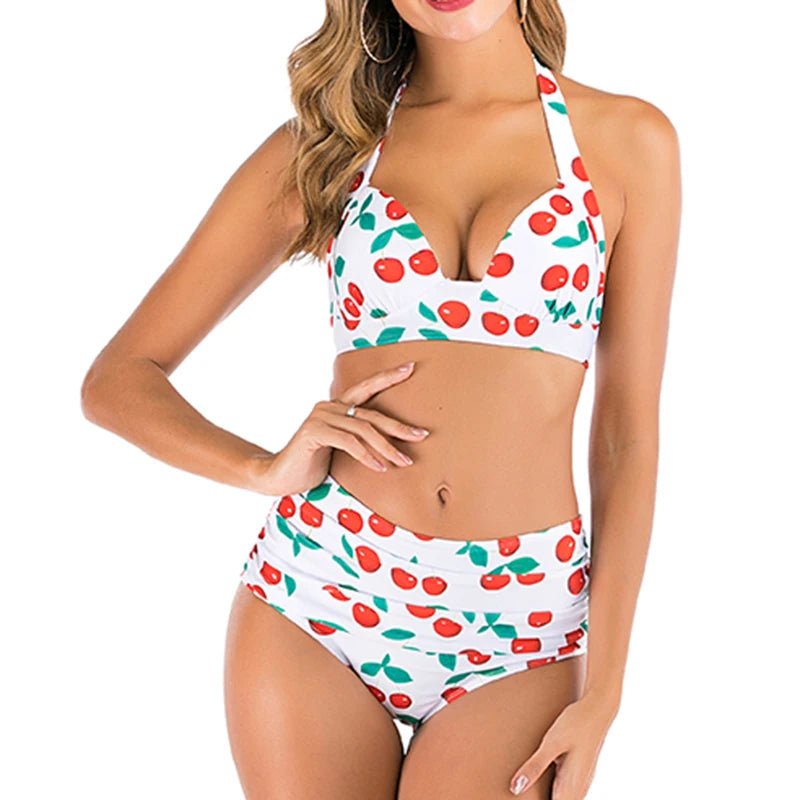 SaneShoppe - Plus Size Push Up Bikini Halter Swimsuit - XXL Size