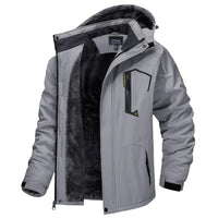 SaneShoppe - TACVASEN Fleece Lining Mountain Jackets Mens Hiking Jackets Outdoor Removable Hooded Coats Ski Snowboard Parka Winter Outwear