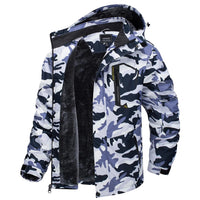 SaneShoppe - TACVASEN Fleece Lining Mountain Jackets Mens Hiking Jackets Outdoor Removable Hooded Coats Ski Snowboard Parka Winter Outwear