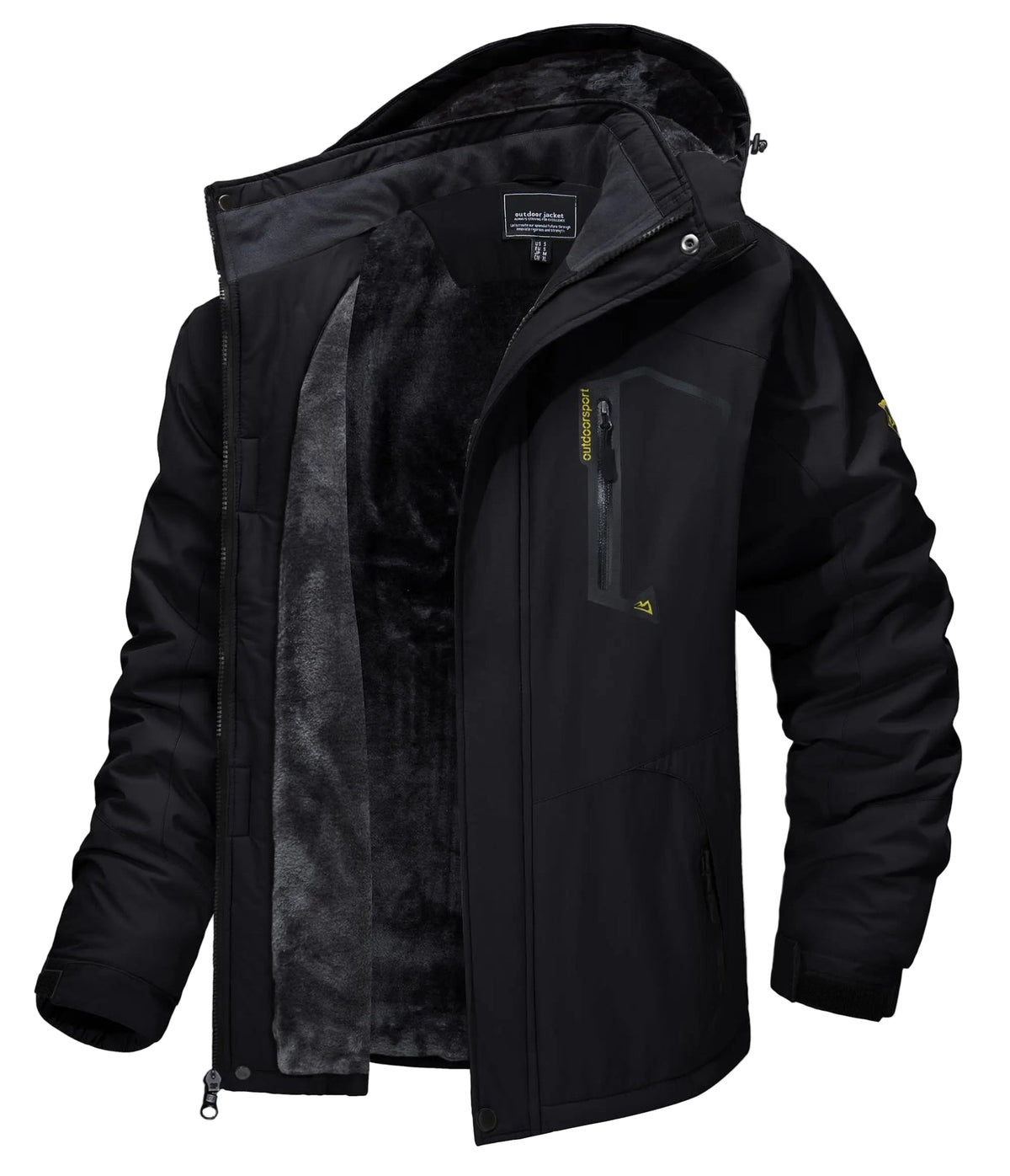SaneShoppe - TACVASEN Fleece Lining Mountain Jackets Mens Hiking Jackets Outdoor Removable Hooded Coats Ski Snowboard Parka Winter Outwear