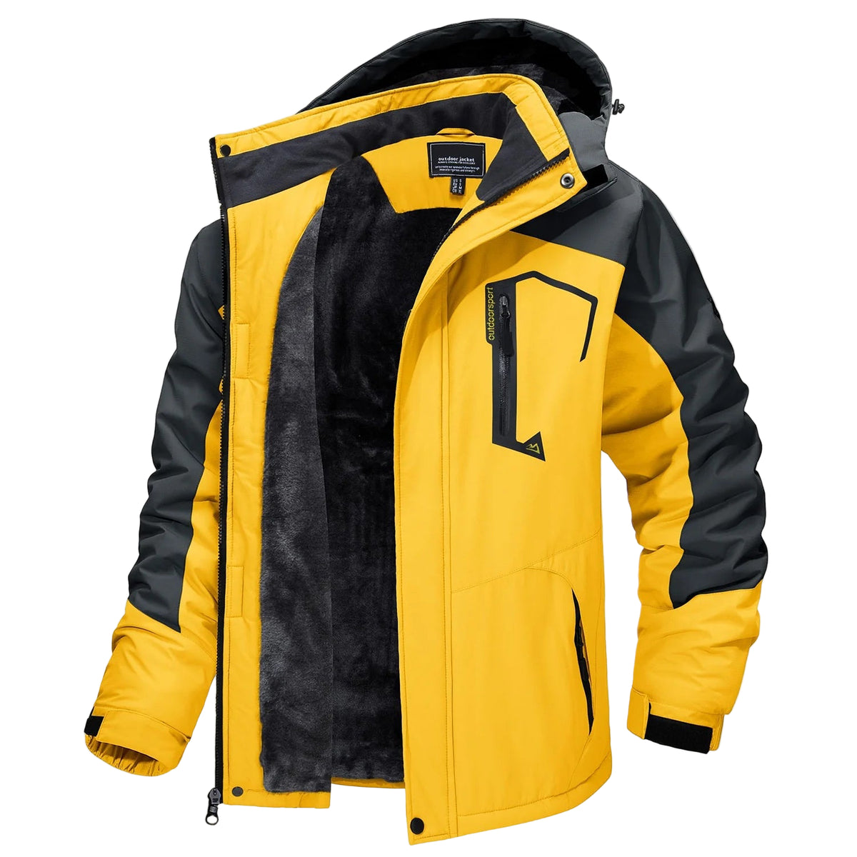 SaneShoppe - TACVASEN Fleece Lining Mountain Jackets Mens Hiking Jackets Outdoor Removable Hooded Coats Ski Snowboard Parka Winter Outwear