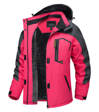 SaneShoppe TACVASEN Winter Waterproof Ski Snowboard Jacket Womens Thermal Heavy Fleece Jackets Casual Work Rain Coat Windbreaker Parka