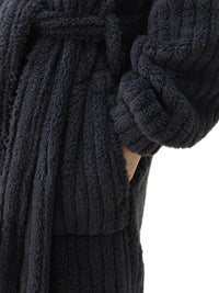 SaneShoppe - Luxurious Winter Plaid Robe Set - Women's Coral Fleece Home Clothes