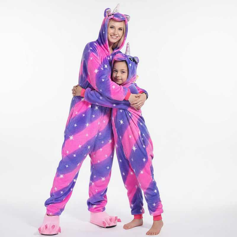 SaneShoppe - Unisex Winter Animal Onesies - Fluffy and Fun Sleepwear for Kids and Adults