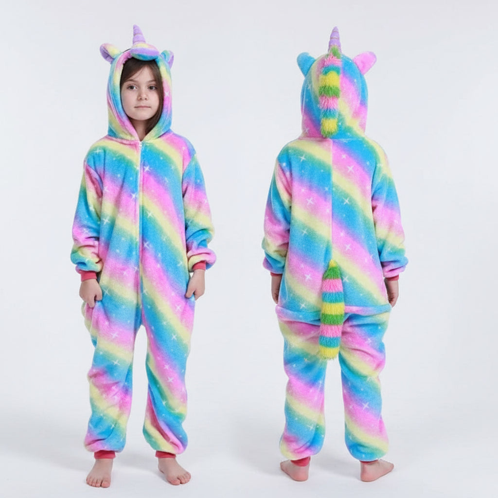 SaneShoppe - Unisex Winter Animal Onesies - Fluffy and Fun Sleepwear for Kids and Adults