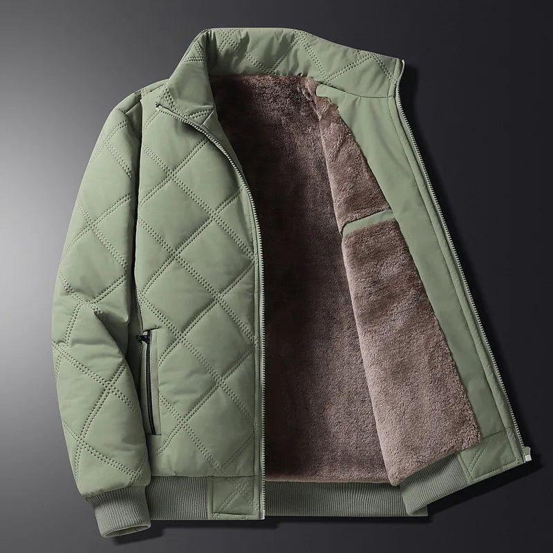 SaneShoppe Men's Casual Hooded Cotton Jacket - Winter Warmth, Windproof and Stylish