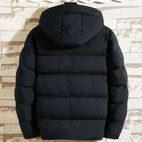 SaneShoppe - Thick Cotton Hooded Winter Jacket for Men - Windproof & Stylish Outwear