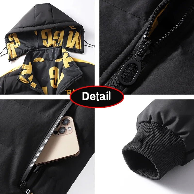 SaneShoppe - Winter Men Outdoor Windbreak Brand Removable Hooded Jacket Men Windbreak Thick Warm Casual Fashion Parka Jacket Coat Male Hots