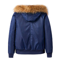 SaneShoppe-Men's Winter Military Pilot Jacket with Fur Collar and Hooded Parka