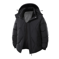 SaneShoppe - Winter Men Windproof Casual Fashion Jacket Mens Puffer Hooded Outdoor Jackets Male Detachable Hat Thick Jacket Windbreaker Parka