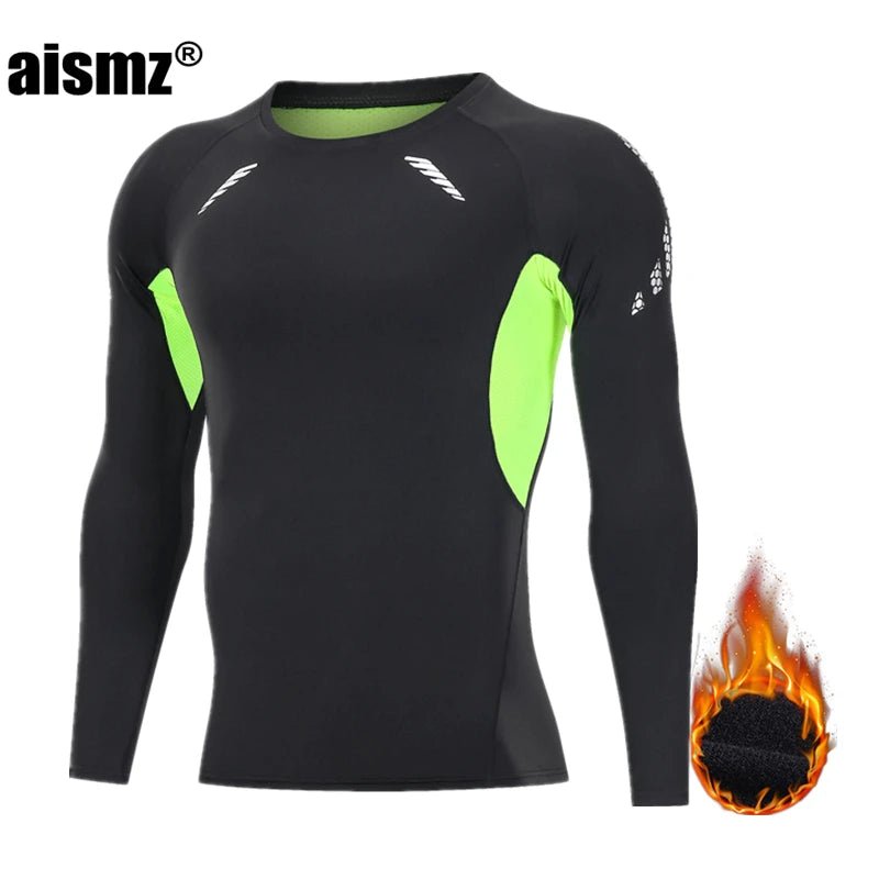 SaneShoppe Winter Thermal Underwear Men Compression Fitness Fleece Man Sport First Layer Underwear Set Second Thermal Men's Skin Long Johns