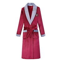 SaneShoppe-Long Robe Warm Men's Bathrobe Gown Large Size Loose Coral Fleece 4XL
