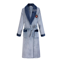 SaneShoppe-Long Robe Warm Men's Bathrobe Gown Large Size Loose Coral Fleece 4XL