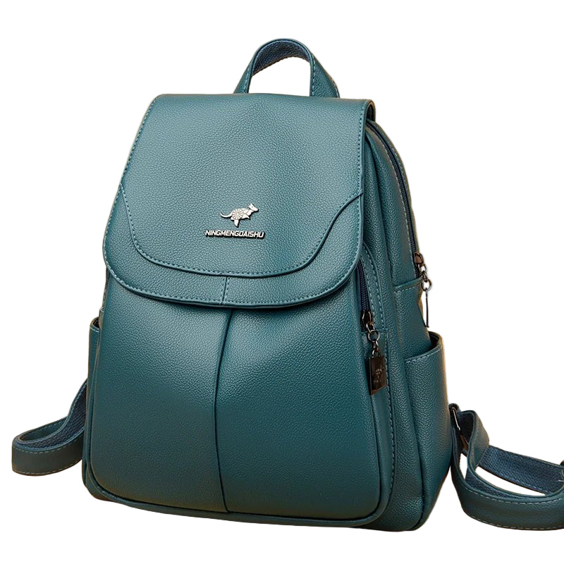 SaneShoppe - Women Large Capacity Backpack High Quality Leather Female Vintage Bag School Bags Travel Bagpack Ladies Bookbag Rucksack Purses