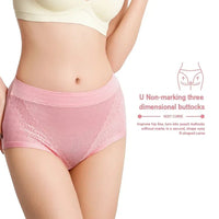 SaneShoppe - Women's High Waist Lace Briefs - 3 - Pack, Plus Size, Modal Fabric